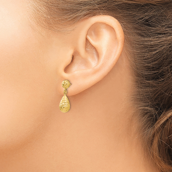 Leslie's 14K D/C Post Dangle Earrings - Image 3