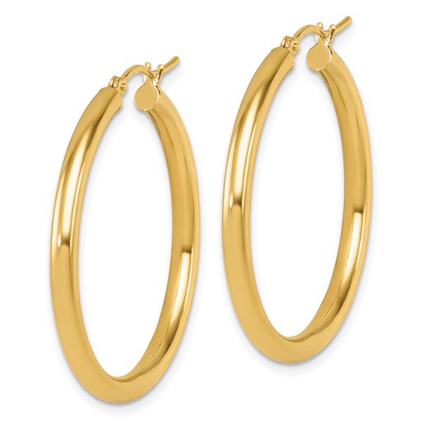 Leslie's 14K Polished Hoop Earrings - Image 2