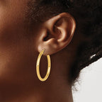 Leslie's 14K Polished Hoop Earrings - Image 3