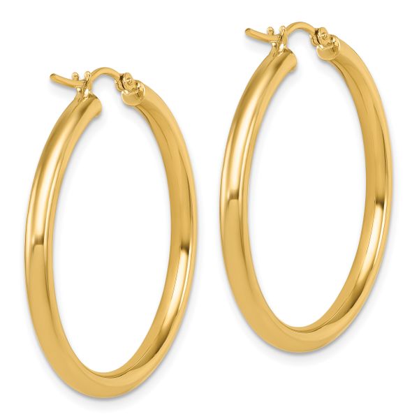 Leslie's 14K Polished Hoop Earrings - Image 4