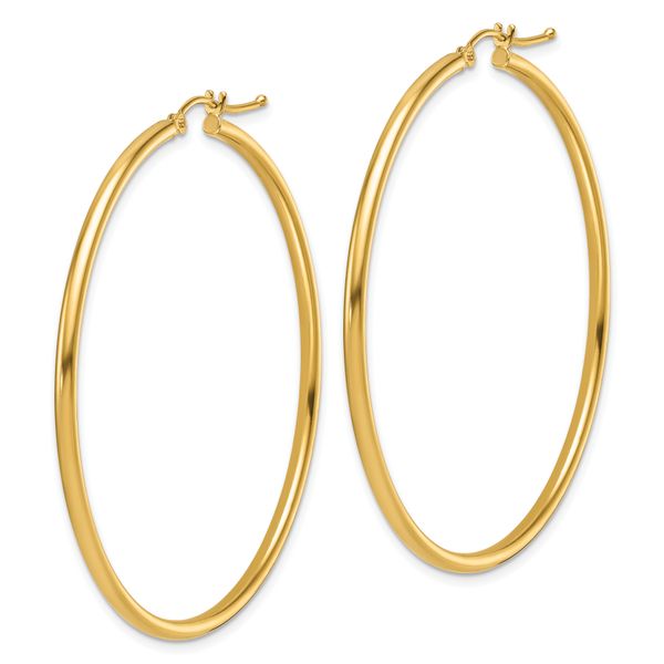 Leslie's 14K Polished 2mm Hoop Earrings - Image 2