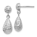 Leslie's 14K White Gold D/C Post Dangle Earrings