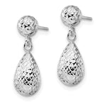 Leslie's 14K White Gold D/C Post Dangle Earrings - Image 2