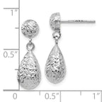 Leslie's 14K White Gold D/C Post Dangle Earrings - Image 3