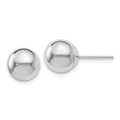 Leslie's 14K White Gold Polished 8mm Ball Post Earrings