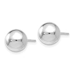 Leslie's 14K White Gold Polished 8mm Ball Post Earrings - Image 2