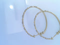 Gabriel NY 14K YG 40mm Diam Station Intricate Hoop Earrings .60ct S1972669