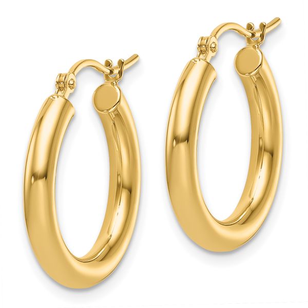 Leslie's 14K Polished 3mm Hoop Earrings - Image 2
