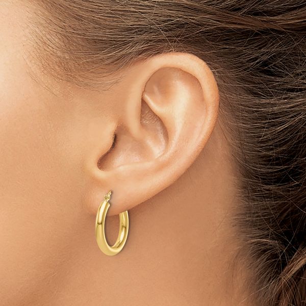 Leslie's 14K Polished 3mm Hoop Earrings - Image 3
