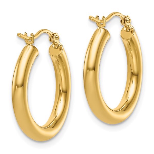 Leslie's 14K Polished 3mm Hoop Earrings - Image 4
