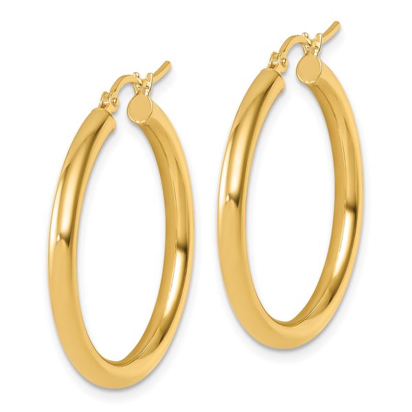 Leslie's 14K Polished 3mm Hoop Earrings - Image 2