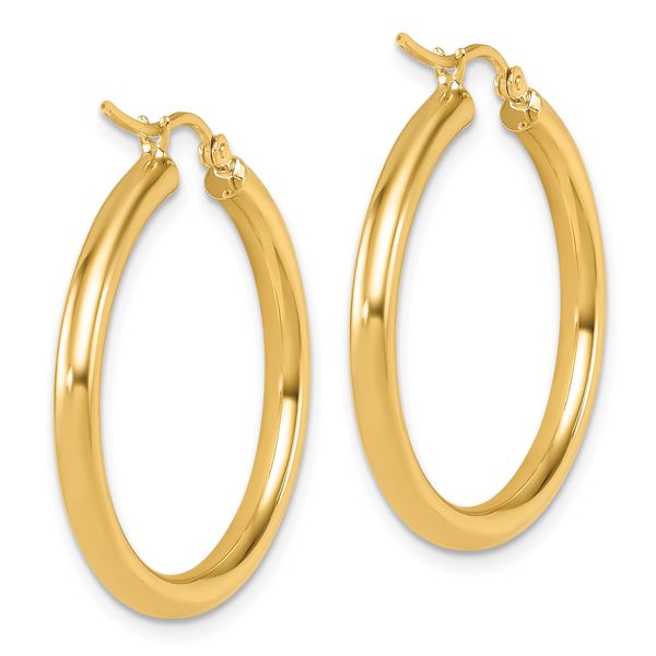 Leslie's 14K Polished 3mm Hoop Earrings - Image 4