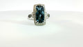 14k W/G Ring .25 DIA 4.10 Blue Topaz