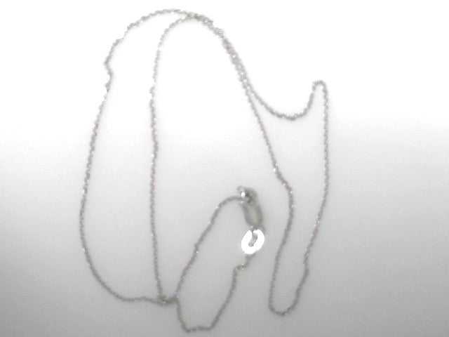 14k WG .9mm D/C Round Open Link Cable Chain 16"