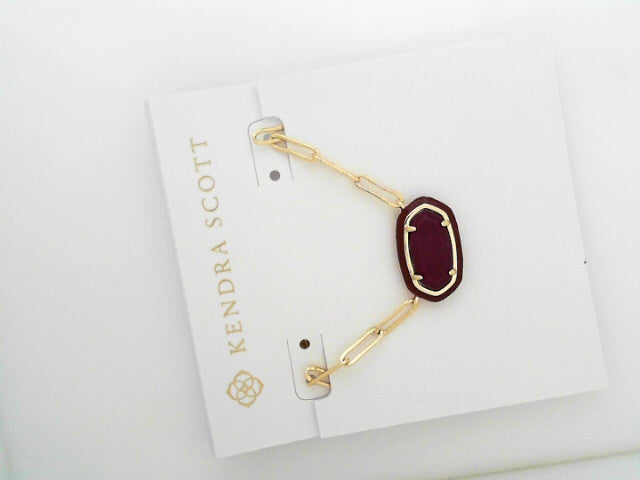 Elisa enamel pc necklace <br>gold maroon magnesite