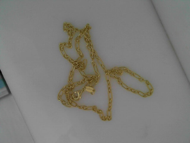 20 inch textured elongaged oval chain