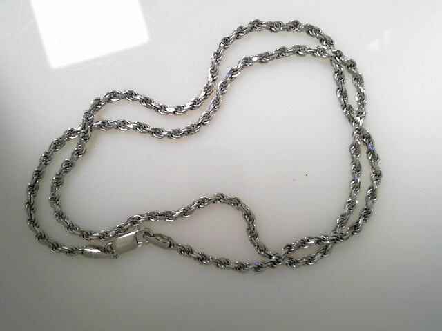 Sterling Silver  Rhodium finish 2.75 Diamond Rope Chain 20"