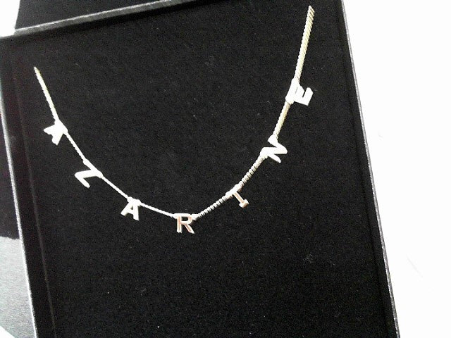 Letter Station Personalized Necklace 14ky