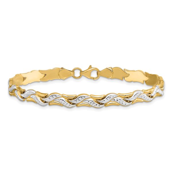 Leslie's 14K w/Rhodium D/C Bracelet - Image 3