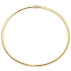 Leslie's 14K 3mm Two-tone Reversible Omega Necklace - Image 3