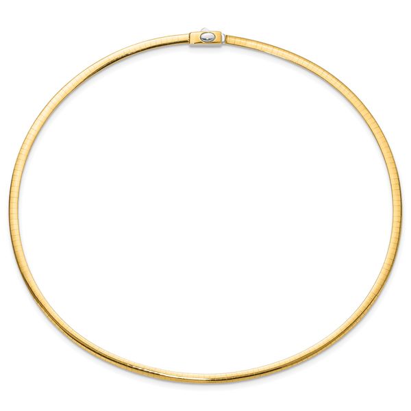 Leslie's 14K 3mm Two-tone Reversible Omega Necklace - Image 3