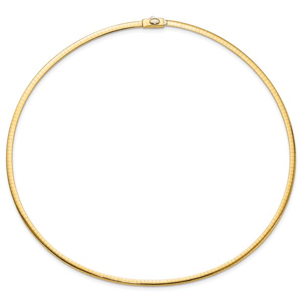 Leslie's 14K 3mm Two-tone Reversible Omega Necklace - Image 3