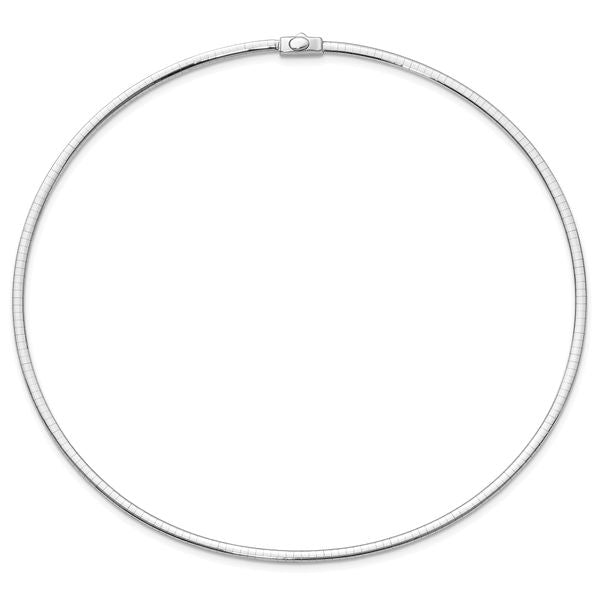 Leslie's 14K 3mm Two-tone Reversible Omega Necklace - Image 4