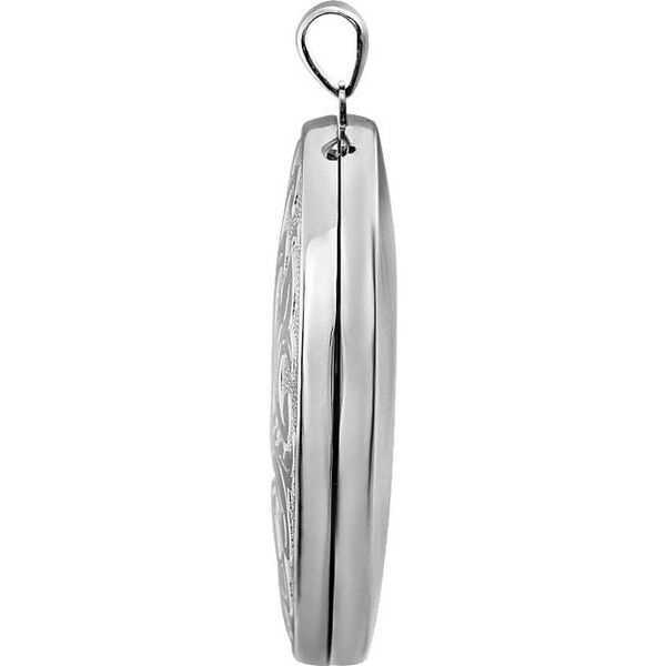 Engravable Embossed Oval Locket - Image 2