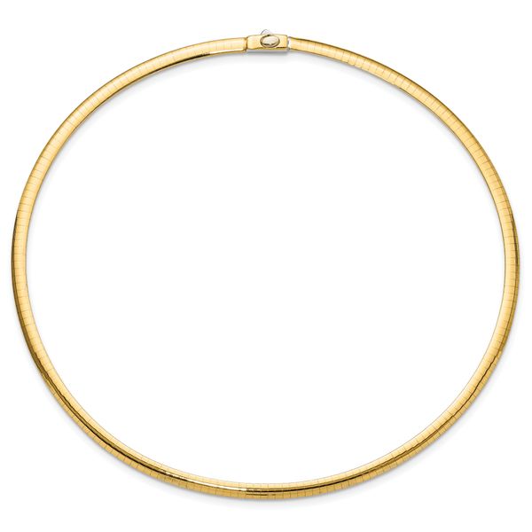 Leslie's 14K 4mm Two-tone Reversible Omega Necklace - Image 3