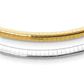 Leslie's 14K 4mm Two-tone Reversible Omega Necklace