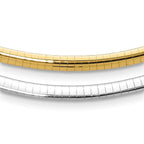 Leslie's 14K 4mm Two-tone Reversible Omega Necklace