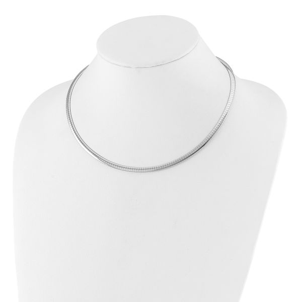Leslie's 14K 4mm Two-tone Reversible Omega Necklace - Image 2