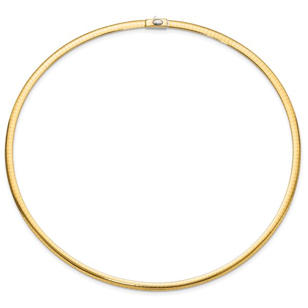 Leslie's 14K 4mm Two-tone Reversible Omega Necklace - Image 3