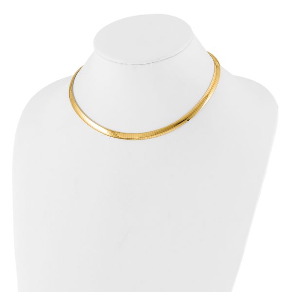 Leslie's 14K 6mm Two-tone Reversible Omega Necklace - Image 2