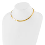 Leslie's 14K 6mm Two-tone Reversible Omega Necklace - Image 2