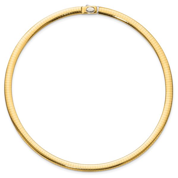 Leslie's 14K 6mm Two-tone Reversible Omega Necklace - Image 3