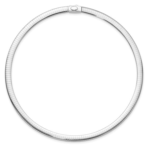 Leslie's 14K 6mm Two-tone Reversible Omega Necklace - Image 4