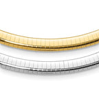 Leslie's 14K 6mm Two-tone Reversible Omega Necklace