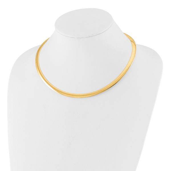 Leslie's 14K 6mm Two-tone Reversible Omega Necklace - Image 2