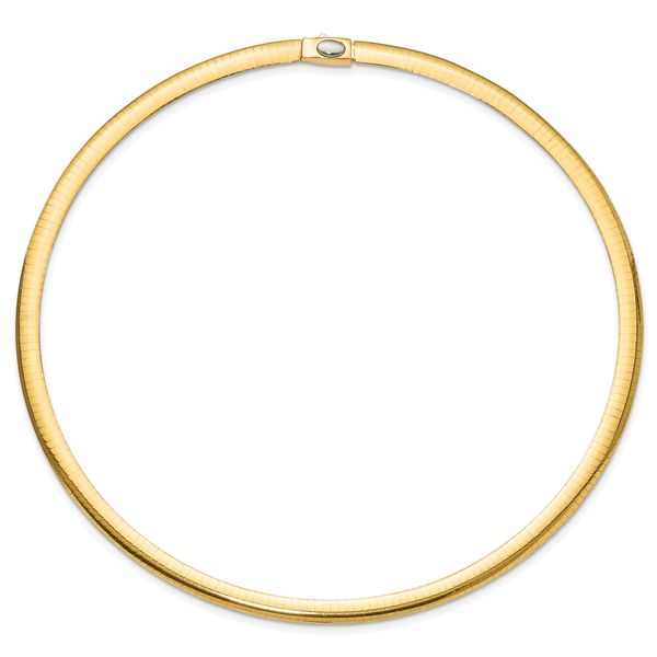 Leslie's 14K 6mm Two-tone Reversible Omega Necklace - Image 3