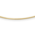 Leslie's 14K 1.2mm Detachable Clasp Omega Necklace