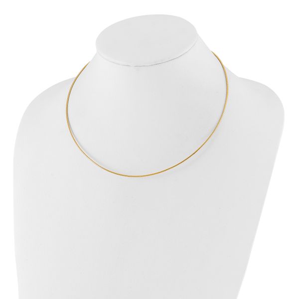 Leslie's 14K 1.2mm Detachable Clasp Omega Necklace - Image 2