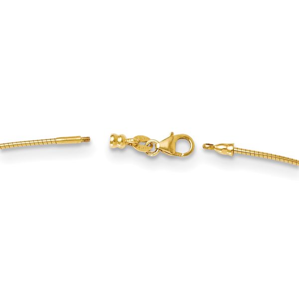 Leslie's 14K 1.2mm Detachable Clasp Omega Necklace - Image 3