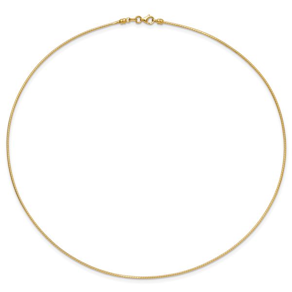 Leslie's 14K 1.2mm Detachable Clasp Omega Necklace - Image 4