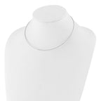 Leslie's 14K White Gold 1.2mm Detachable Clasp Omega Necklace - Image 2