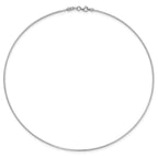 Leslie's 14K White Gold 1.2mm Detachable Clasp Omega Necklace - Image 3
