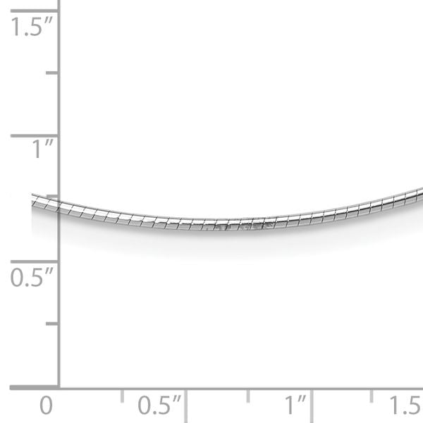 Leslie's 14K White Gold 1.2mm Detachable Clasp Omega Necklace - Image 4