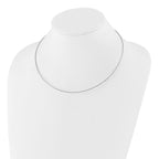 Leslie's 14K White Gold 1.2mm Detachable Clasp Omega Necklace - Image 2