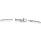 Leslie's 14K White Gold 1.2mm Detachable Clasp Omega Necklace - Image 3