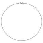 Leslie's 14K White Gold 1.2mm Detachable Clasp Omega Necklace - Image 4